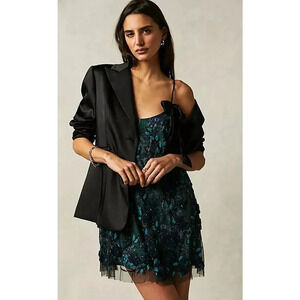 Free People  Pure Heart Beaded Paisley Mini Dress